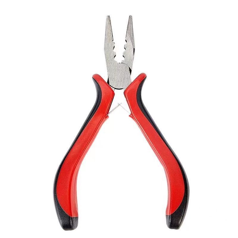 Three-Hole Hair Extension Pliers Ergonomic Steel Rubber Handles 128mm 1pc 6