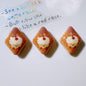 Rhombus Acrylic Beads 18x23mm Cartoon Bakery Pastry Design 10pcs 8