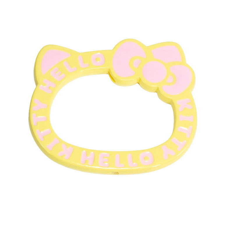 Painted Hello Kitty Acrylic Beads 72mm Colorful Bezel Frame 10pcs 11