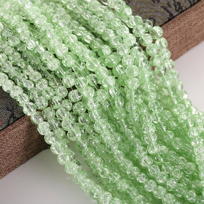 Electroplated Crackle Glass Beads 8mm Vibrant Mixed Colors 10 Strands 11