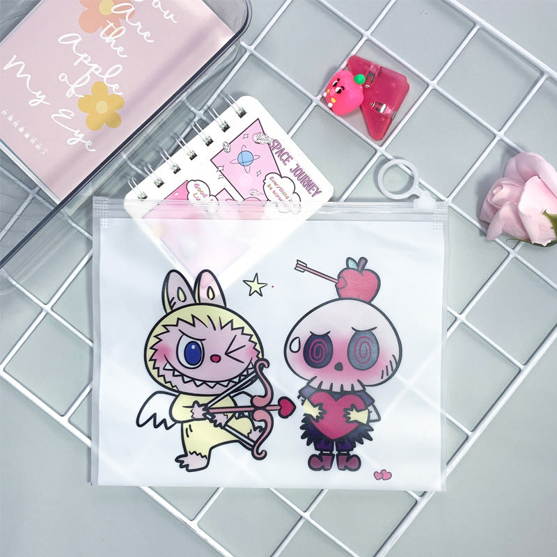 Matte Plastic Zip Lock Bags PE Bunny Print 21mm 50pcs 3