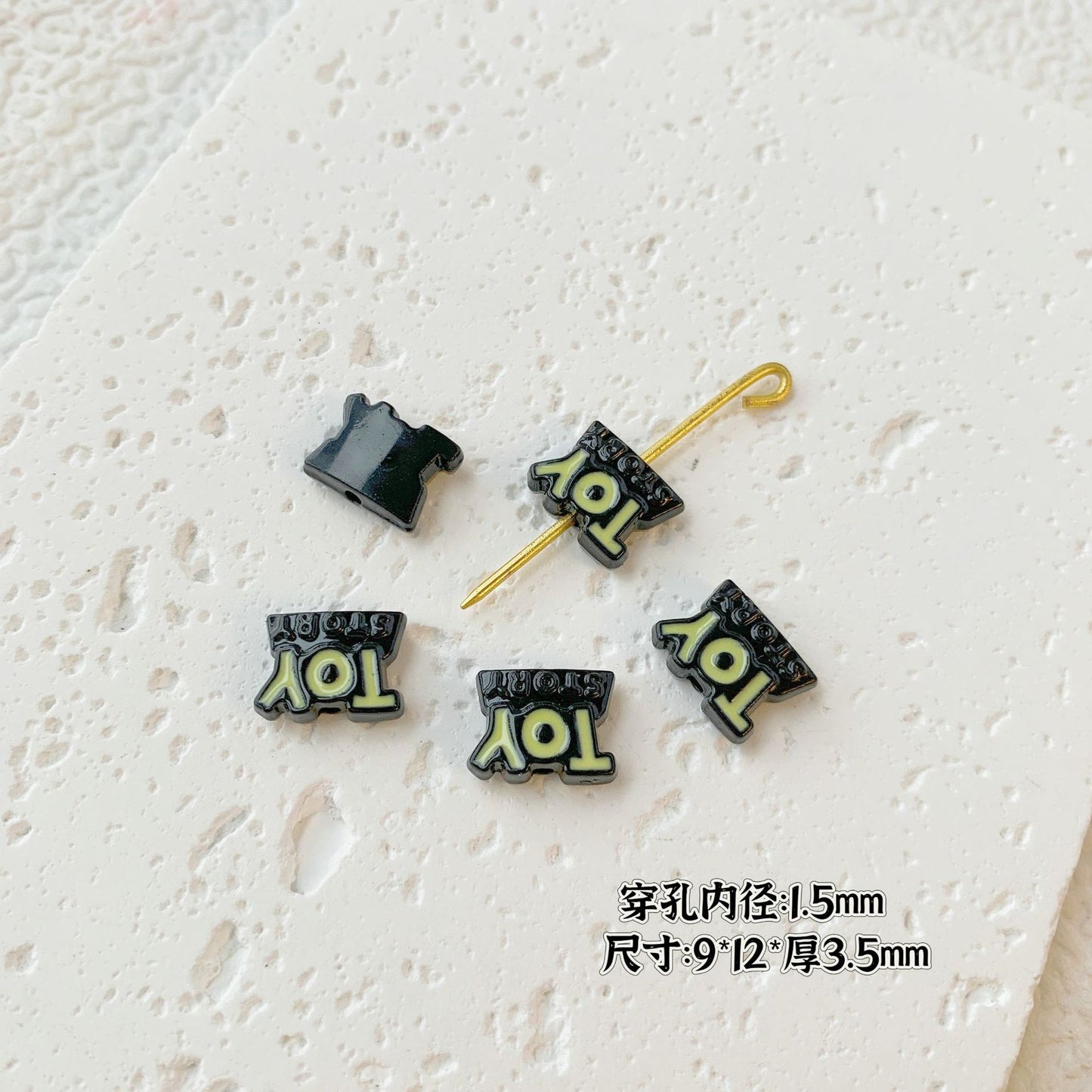 Painted Cute Character Plate Series Metal Beads Bulk 20pcs 6