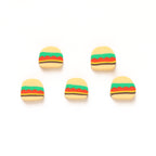 Flat Clay Beads 10mm Hamburger Colorful Polymer 100pcs 5