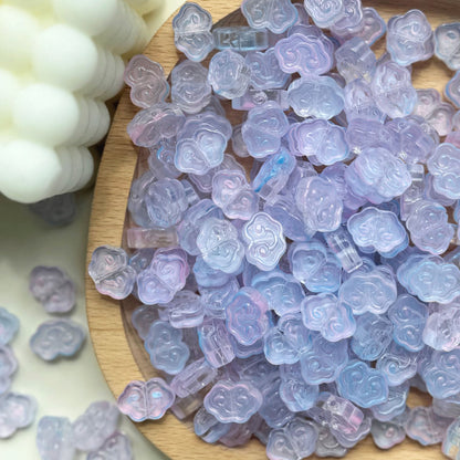 Czech Glass Beads Flower 9 13mm Imitation Jade Jelly Colors 30pcs 6