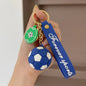 Silicone Sports Ball Keychain Colorful World Cup Soccer Theme 13