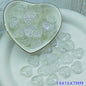 Transparent Bow Pattern Heart Glass Beads 14x16x7mm 25pcs 17