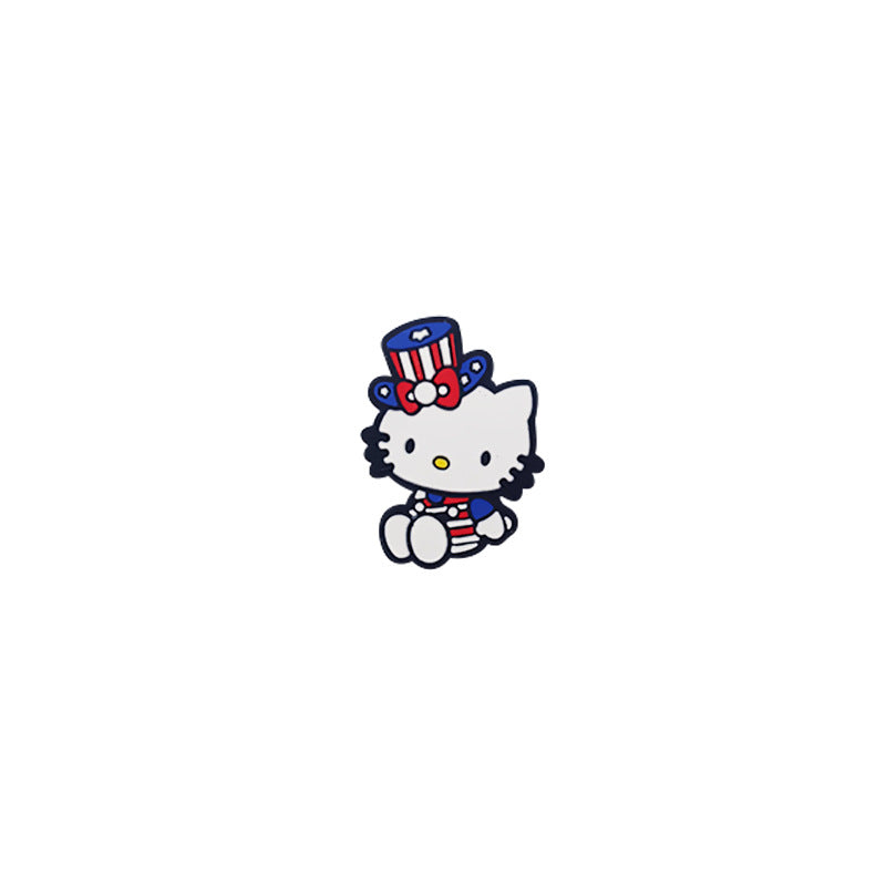 Silicone Focal Beads Independence Day Patriotic Icons 20pcs 10