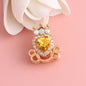 Heart Pumpkin Carriage Rhinestone Beads 28mm Alloy Pave Multi Color 5pcs 18