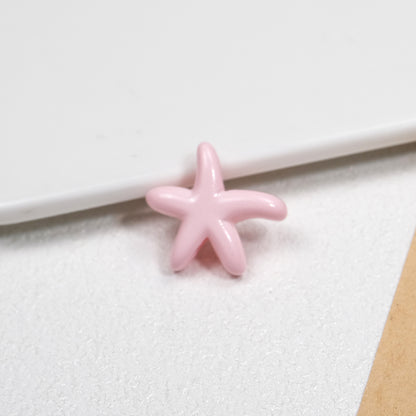 Irregular Starfish Acrylic Beads 21mm Glossy Mixed Colors 50pcs 16