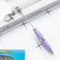 Beadable Pen Keychain Portable Metal Ballpoint Colorful Compact 24