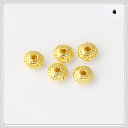 Alloy Spiral Patterned Tibetan Spacer Beads 4mm 100pcs 10