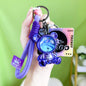 Resin Bear Wristlet Keychain Cosmic Galaxy Design Cool Colors 6
