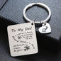 Father's Day Gift Stainless Steel Engraved Heart Charm Keychain 10