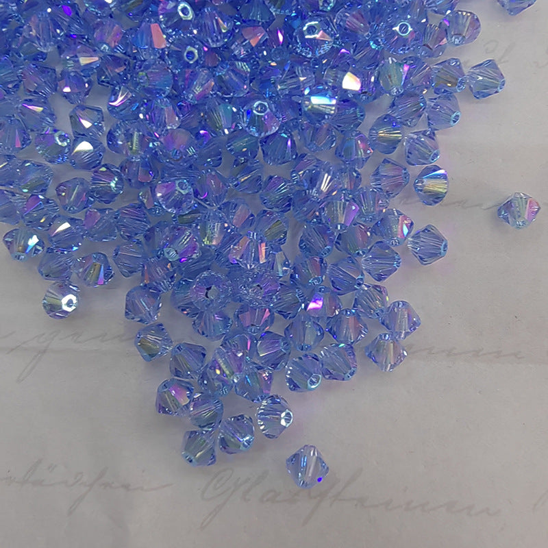 Electroplated Seed Glass Beads 4mm Faceted Multi Colored 40pcs 30