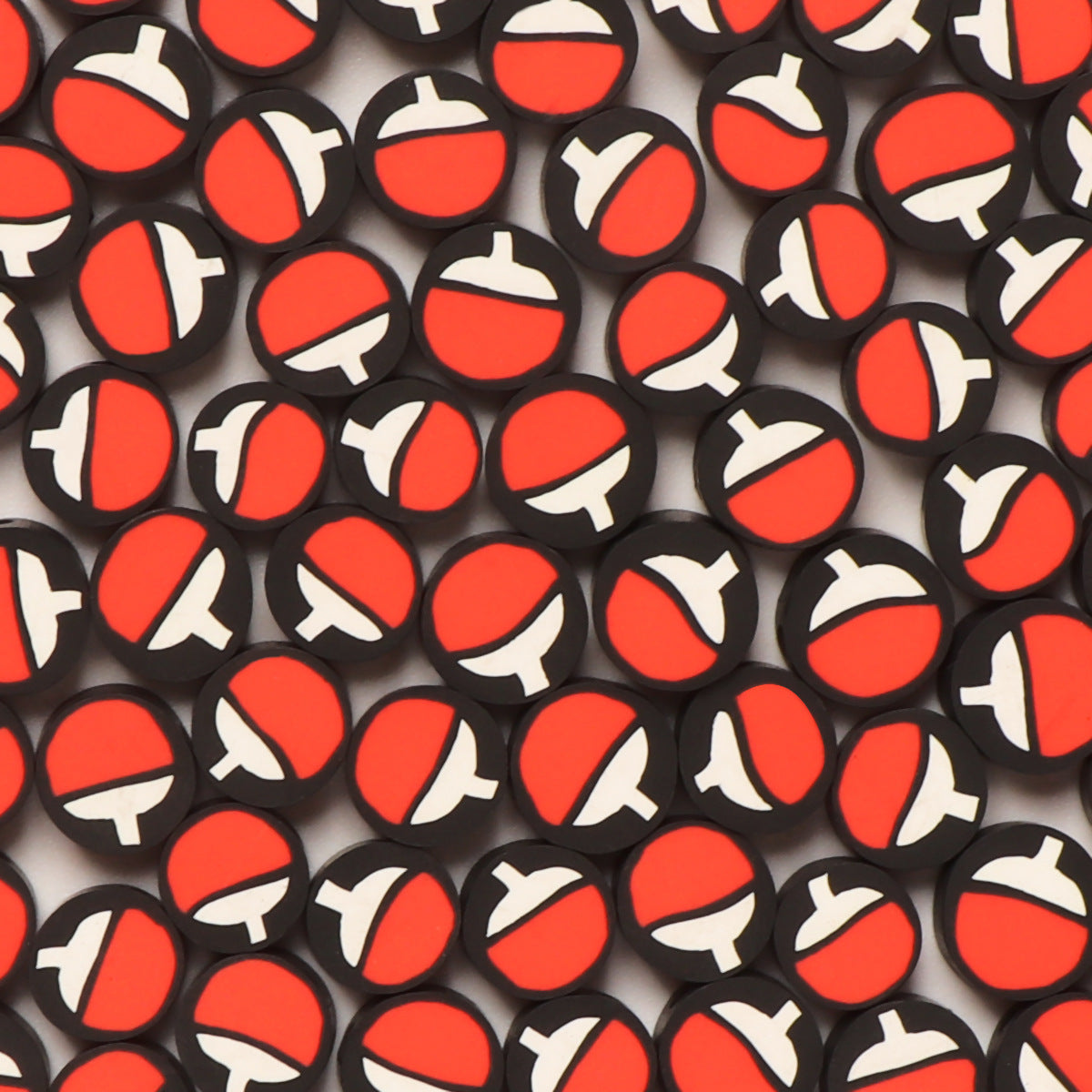 Table Tennis Bat Clay Beads 10mm Polymer Sporty Design 200pcs 6