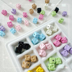 Square Metal Beads 8mm Baking Painted Cheese Cube Alloy 20pcs 2