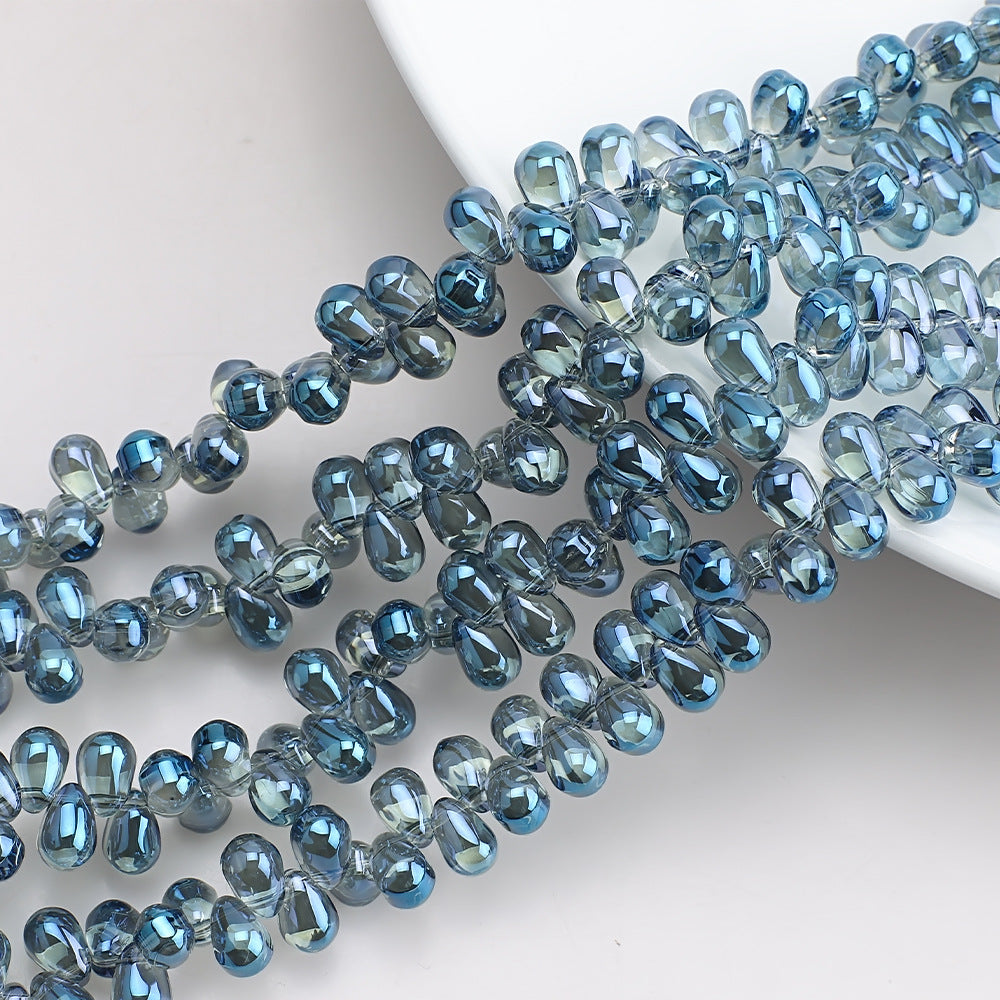 Crystal Teardrop Czech Glass Beads 6 9mm Iridescent Colors 100pcs 13