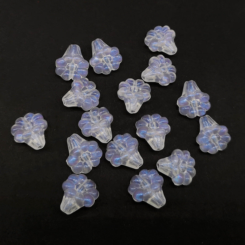 Transparent Aurora Laser Acrylic Beads Iridescent Mixed Shapes 2pcs 49