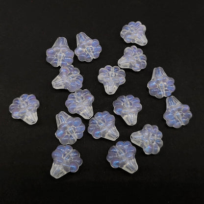 Transparent Aurora Laser Acrylic Beads Iridescent Mixed Shapes 2pcs 49