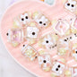 Hand Painted Floral Acrylic Beads 16mm Arrow Design 1pc 7