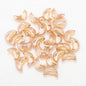 Moon Plated Transparent Crescent Glass Beads 9mm 14mm 30pcs 16