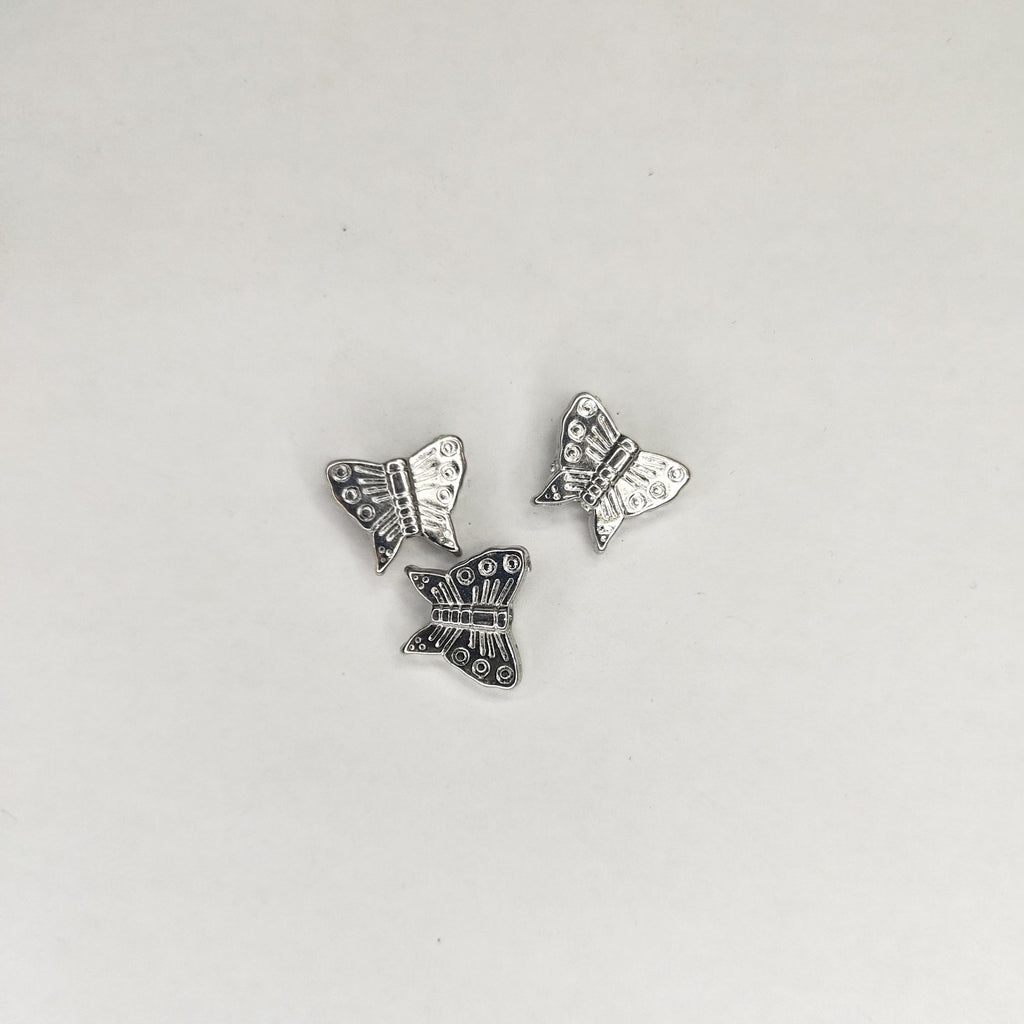 Vintage Butterfly Acrylic Beads 15mm CCB Plastic Textured 200pcs
