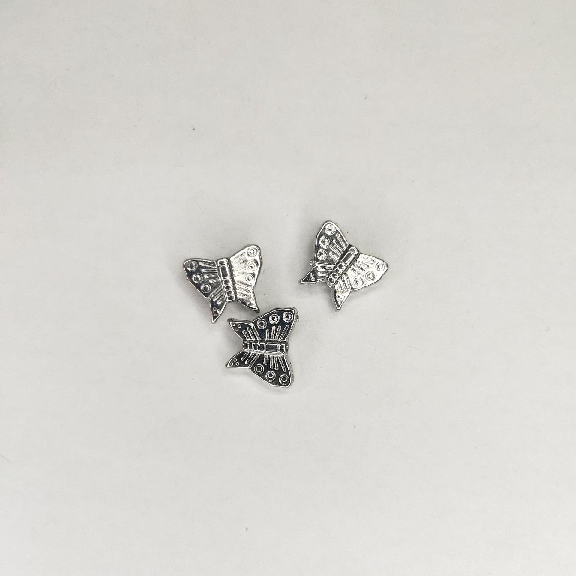 Vintage Butterfly Acrylic Beads 15mm CCB Plastic Textured 200pcs