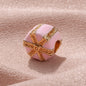 Cube Metal Beads 10mm Christmas Gift Box Enamel Large Hole 10pcs 4
