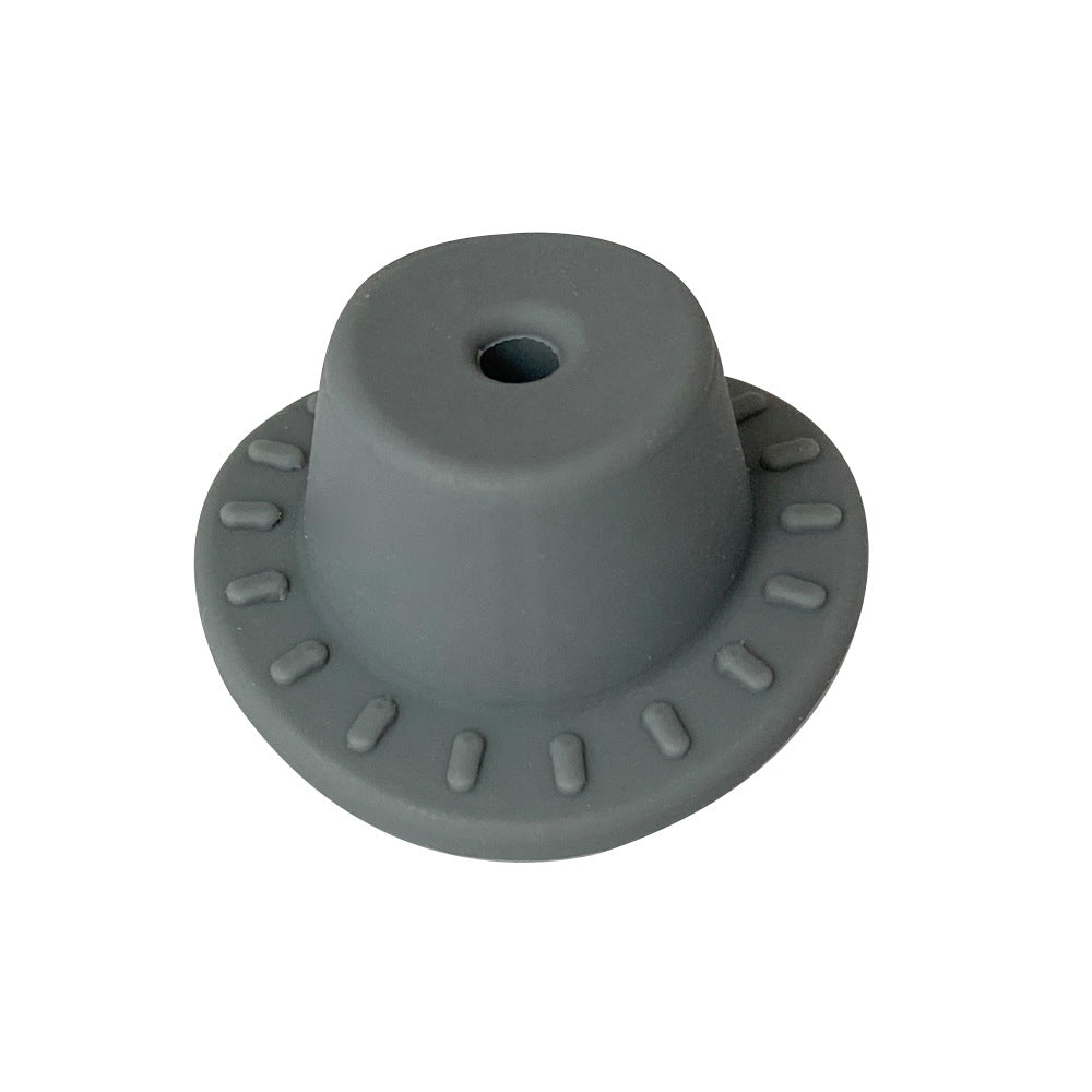 Silicone Focal Beads Hats Raised Dash Brim Detail 20pcs 5