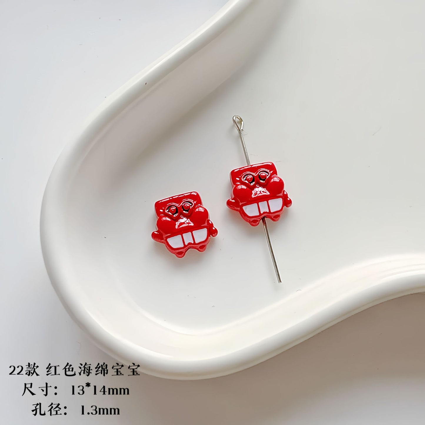 Christmas Enamel Alloy Metal Beads Festive Painted Designs 10pcs 18