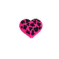 Silicone 3D Focal Beads Love Leopard Raised Heart Pattern 20pcs 8