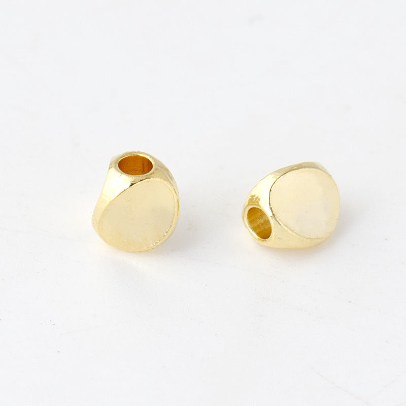Brass Irregular Triangle Metal Beads 4-5mm Polished Torsion 100pcs 8