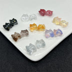 Transparent Corgi Butt Glass Beads 13mm Colorful Glossy 100pcs 2