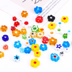 Colorful Flower Millefiori Glass Beads 4-8mm Mixed Sizes 2bags