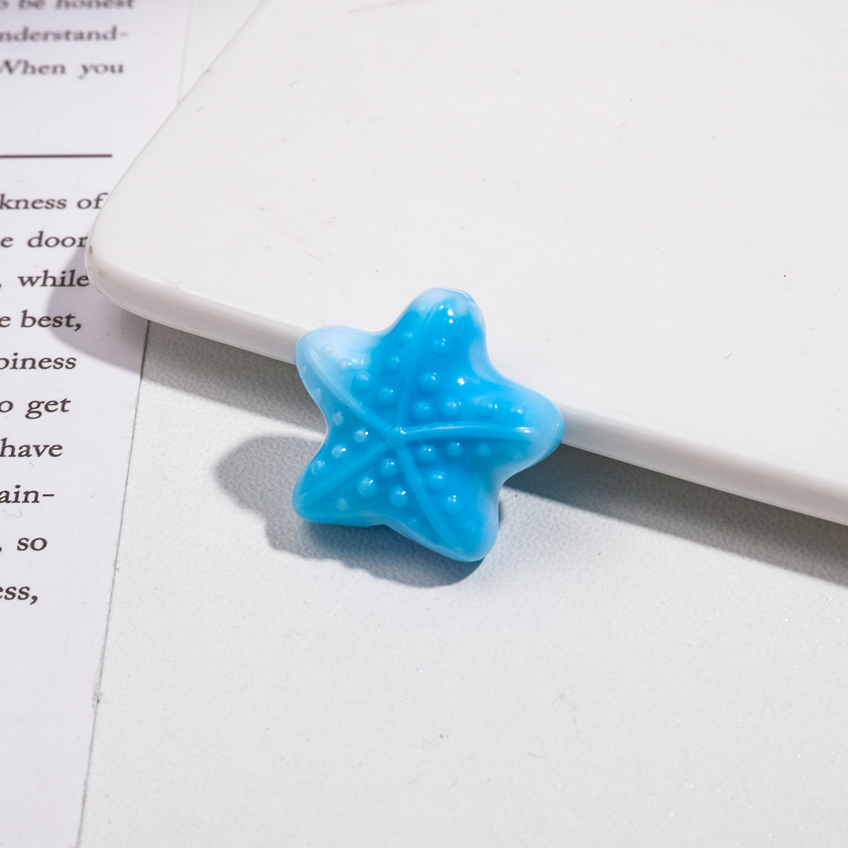 Gradient Starfish Acrylic Beads 21/38mm Two-Color Textured 10pcs 11