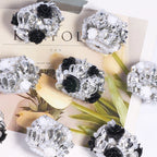 Crown Barrel Rhinestone Beads 23mm Silver Resin Alloy 5pcs 3