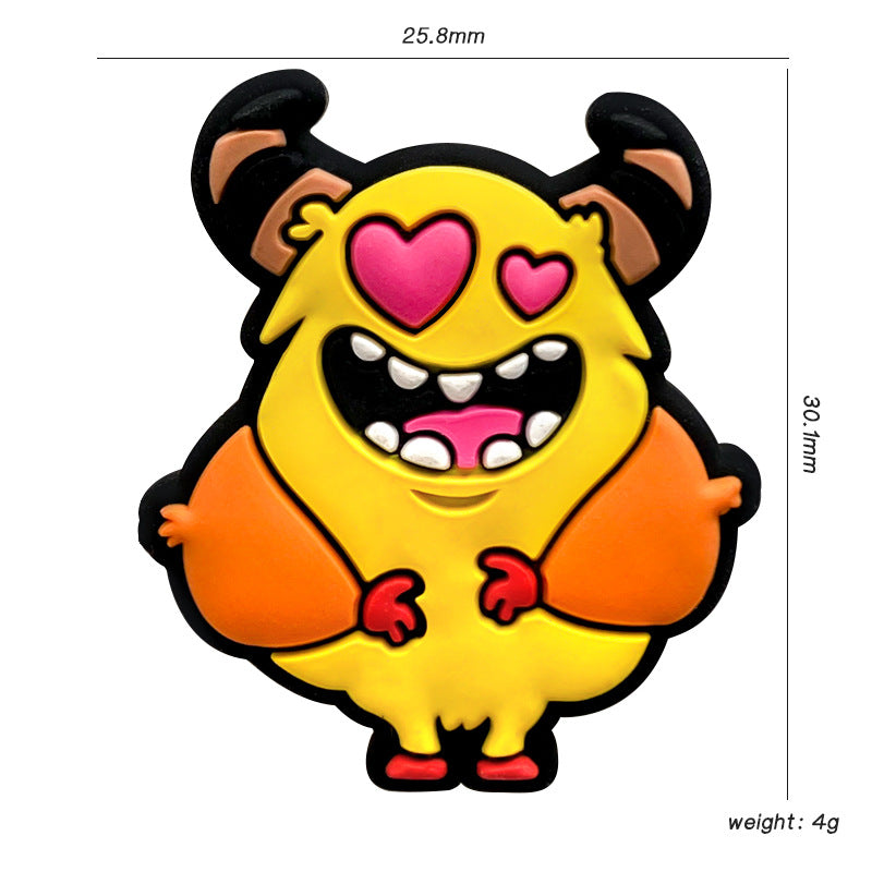 Silicone Focal Beads Cartoon Chicken Cow Smiling Face Vibrant Colors 20pcs 3