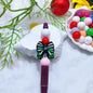 Silicone Focal Beads Halloween Pumpkin Car with Bow 20pcs 7
