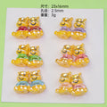 3D Adorable Winnie The Pooh Resin Beads 23mm Glossy Mixed Colors 10pcs 4