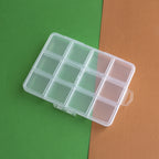 Plastic Organizer Boxes Clear 12 Compartment Fixed Grid 13cm 2pcs 3