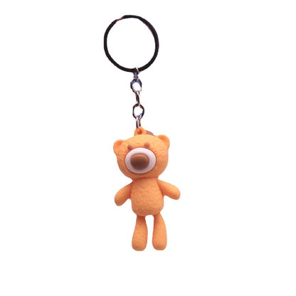Silicone Bear Keychain Long Leg Colorful Soft Playful Snout 5