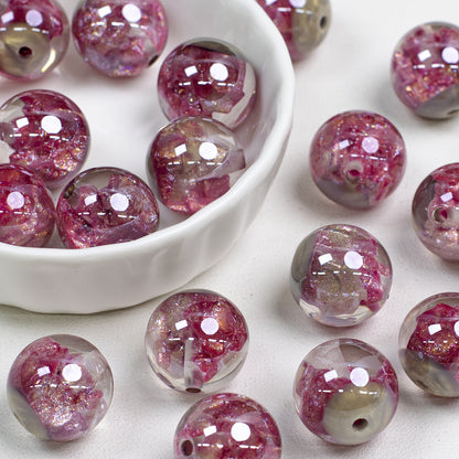 Luminous Shimmer Moonlight Resin Beads 16mm Round 10pcs 13