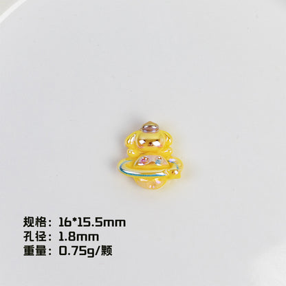 Plating Sanri Universe Series Resin Beads Whimsical Character Design 20pcs 7
