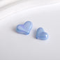 Solid Color Plating Heart Acrylic Flat Beads 13mm 17mm 250pcs 14