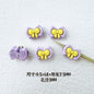 Bow Metal Beads 14mm 16mm Baking Painted Two-Color Alloy 10pcs 18