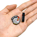 Silicone Focal Beads Chicken With Cluck Off Text 20pcs 5