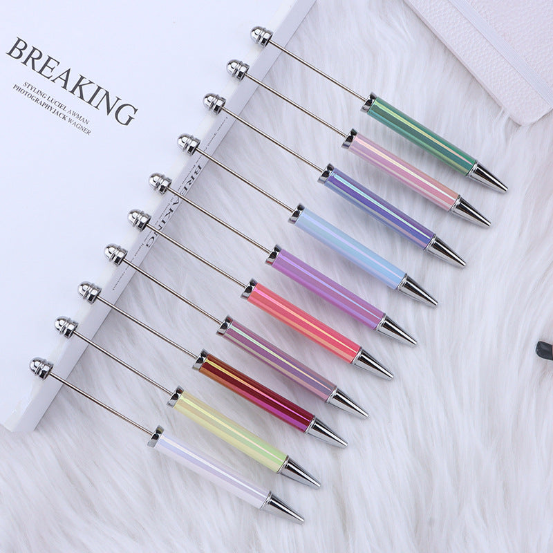 Beadable Pen UV Electroplating Rainbow Color Opal Shimmer 10pcs 2