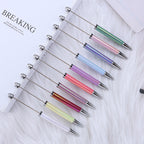 Beadable Pen UV Electroplating Rainbow Color Opal Shimmer 10pcs 2