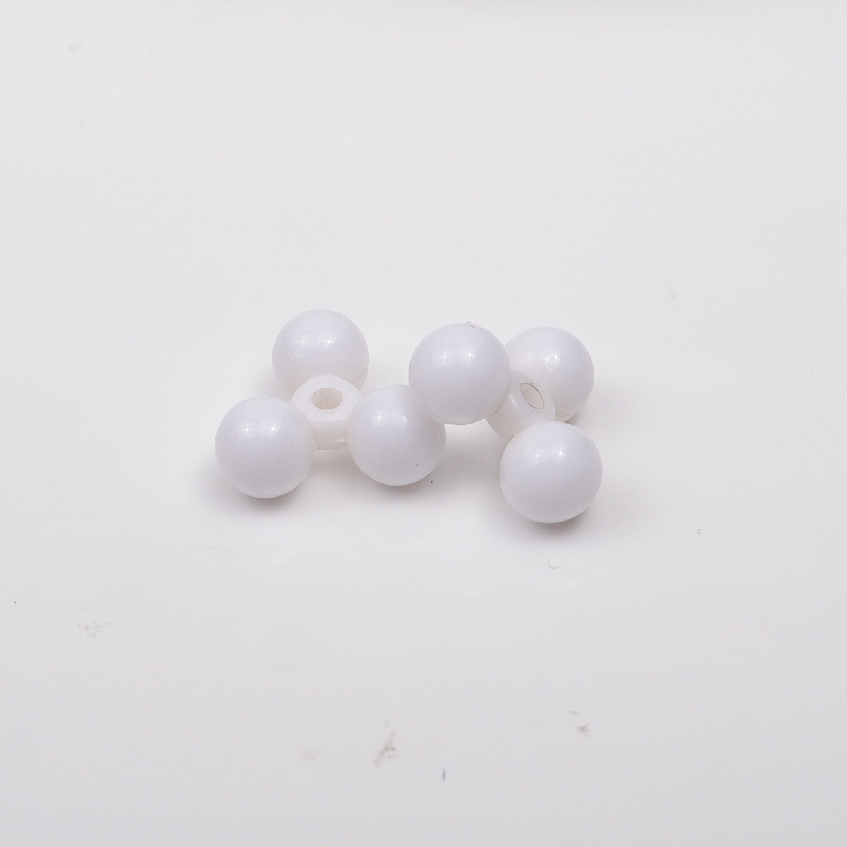 Acrylic Three-Spherical Spacer Beads 13mm Solid Color Baking Painted 500pcs 12