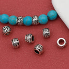 Tube Metal Beads 8mm Vintage Tibetan Alloy Antique Silver Tone 100pcs